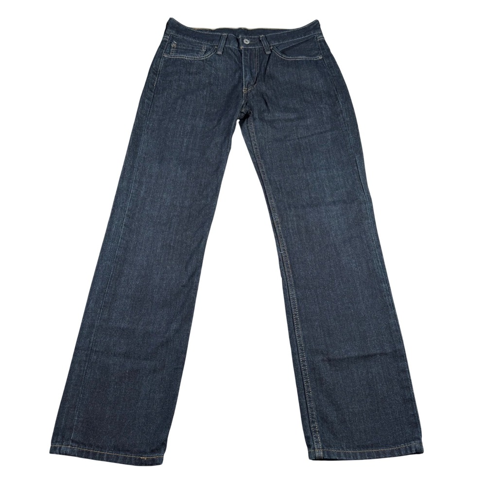 Levi's 505 Regular Fit Jeans Men 31x32 (FITS 32x30) Dark Blue Straight Leg Denim